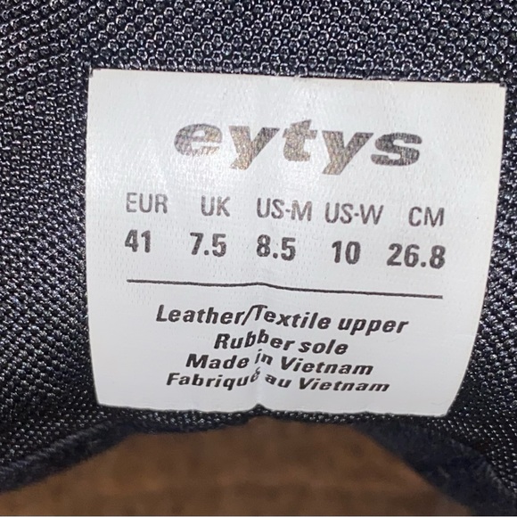 EYTYS HALO SNEAKERS EU 41 MENS US 8.5 GRAY/BLACK NO BOX - Picture 5 of 5